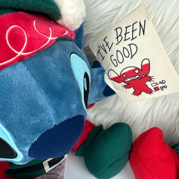 Stitch & Angel Plush Set  Disney Parks Christmas Elf Stitch Holiday Toy New - Picture 6 of 9